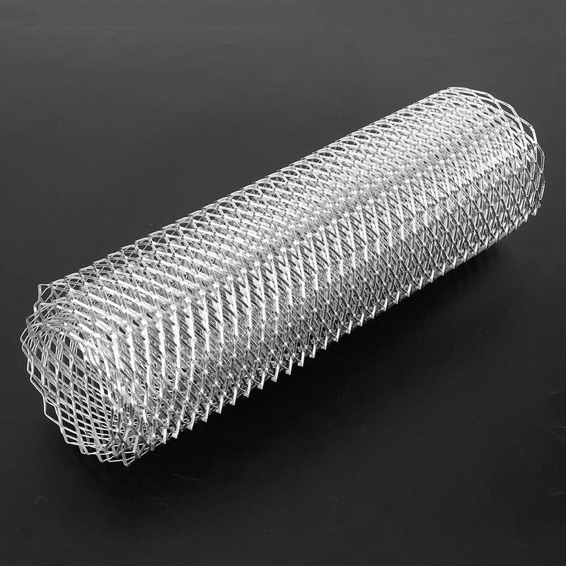 شبكة حاجز شبكية من الألمنيوم العالمية للمركبات، بحجم 39.4×13 بوصة ولون فضي، لحماية المرشح والمبرد الوسيط، مجموعة تعديل هيكل السيارة لفتحات تهوية الحاجز والغطاء الأمامي. - Image 5