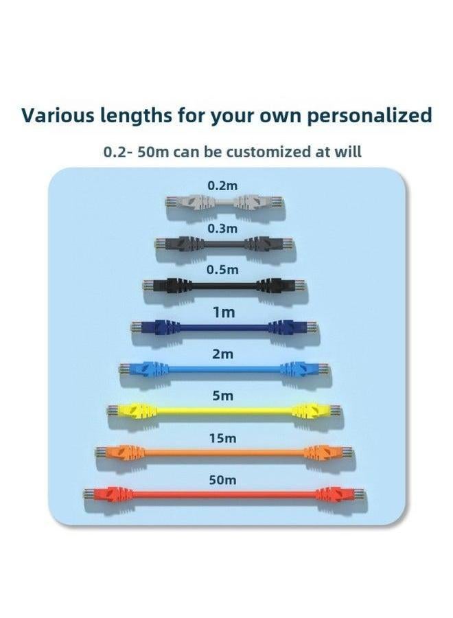 Household Engineering FS/UTP Super Category 5 Or 6 Unshielded Jumper Network Connection Line Oxygen-Free Copper Cable Gigabit Computer-Color:Category Non-shielded (red) Oxygen-free Copper-Line Lengt  - Image 4