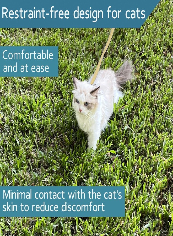 Ddzmz Cat Harness and Leash, Cat Leash and Harness Set Ddzmz Soft Mesh Breathable Adjustable Cat Vest Pets Harnesses for Walking Escape Proof Yellow Color M Size for Pet Cat Kitten Puppy Rabbit Ferret-1Pack - Image 5