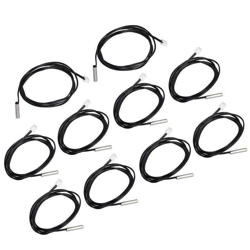 50K B3950 Thermistor Sensor Temperature Probe 10Pcs 5x25mm Cylindrical Head - Image 1