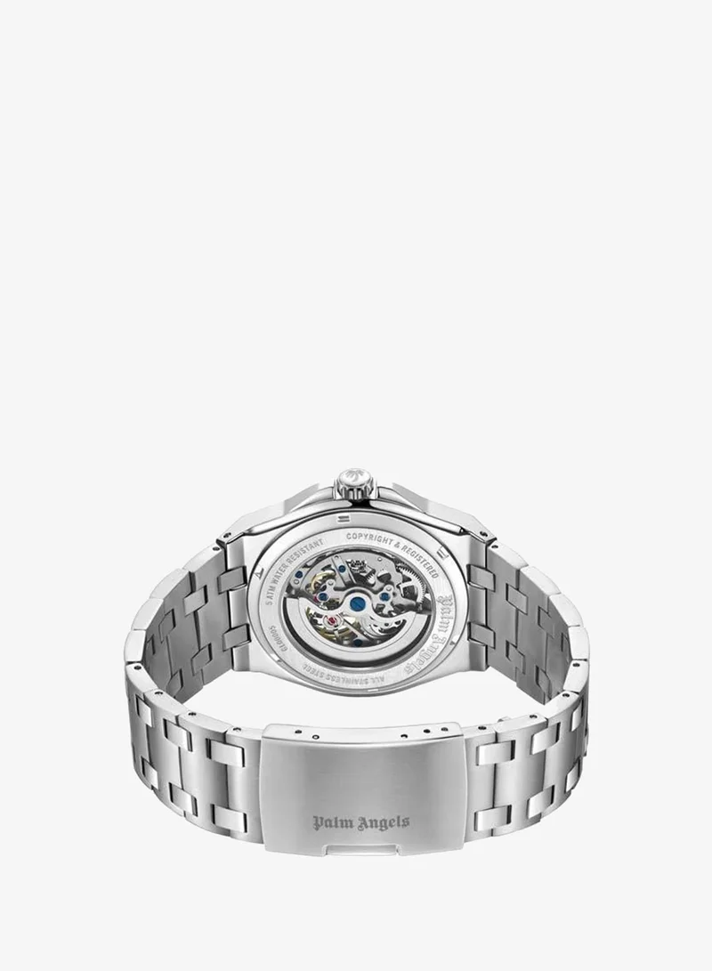 Palm Angels Blue Altera Blue Dial Silver Stainless Steel Bracelet Analog Watch for Men, 43mm for Men | Best Price UAE