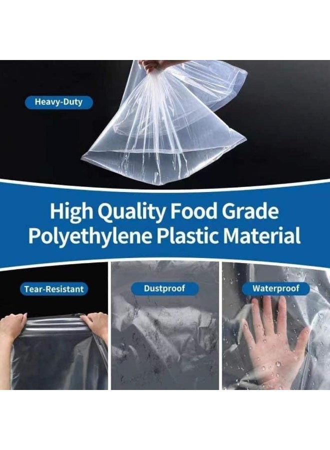 Extra Large 80x110cm Clear Plastic Storage Bags for Luggage, Furniture, Comforters, Blankets, Clothes, Toys, Dustproof, 5 Pack - Image 2