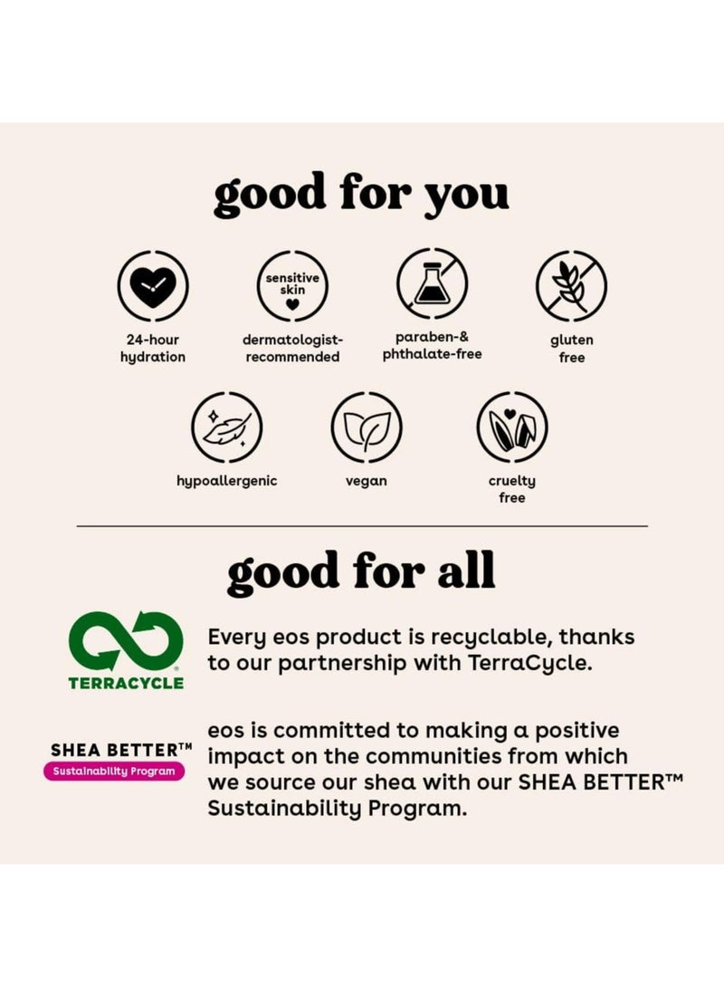 eos Shea Better Body Lotion- Strawberry Dream, 24-Hour Moisture Skin Care, Lightweight & Non-Greasy, Made with Natural Shea, Vegan, 473ml - Image 5