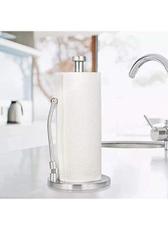 Generic Kitchen Paper Towel Holder Countertop, Stainless Steel Standing Paper Towel Organizer Roll Dispenser for Kitchen Home Dining Table  - Image 5