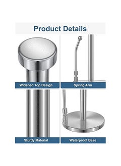 Generic Kitchen Paper Towel Holder Countertop, Stainless Steel Standing Paper Towel Organizer Roll Dispenser for Kitchen Home Dining Table  - Image 4