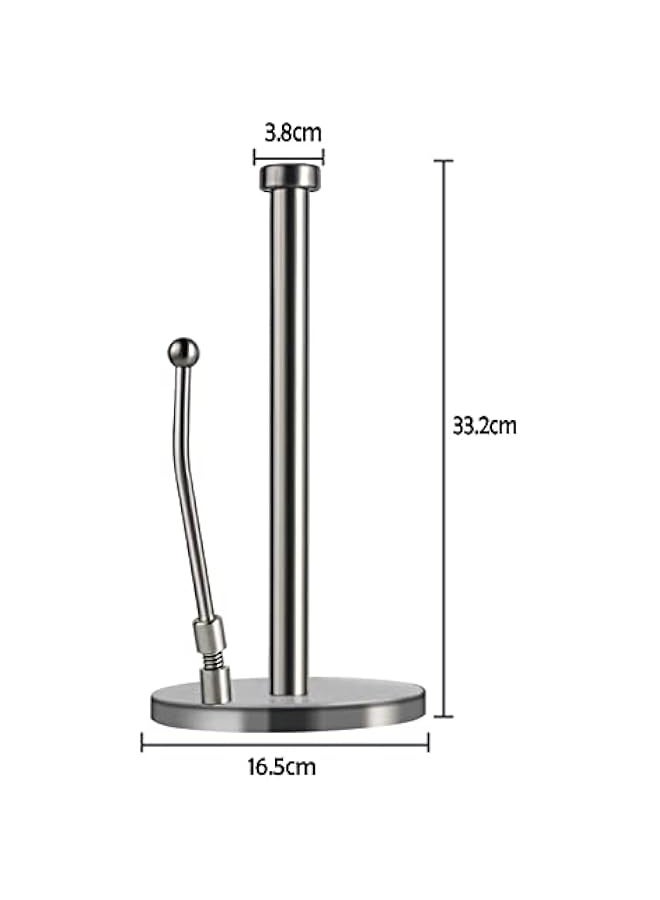 Kitchen Paper Towel Holder Countertop, Stainless Steel Standing Paper Towel Organizer Roll Dispenser for Kitchen Home Dining Table  - Image 3
