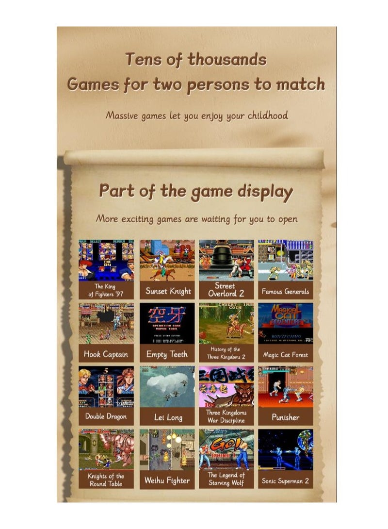 4K HD video game console, dual 2.4G wireless controllers, plug-and-play video game stick, built-in 15,000 games, retro handheld game console - Image 5