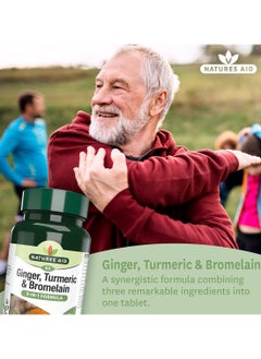 Natures Aid Ginger Turmeric And Bromelain Tablet 60 Tablets  - Image 2