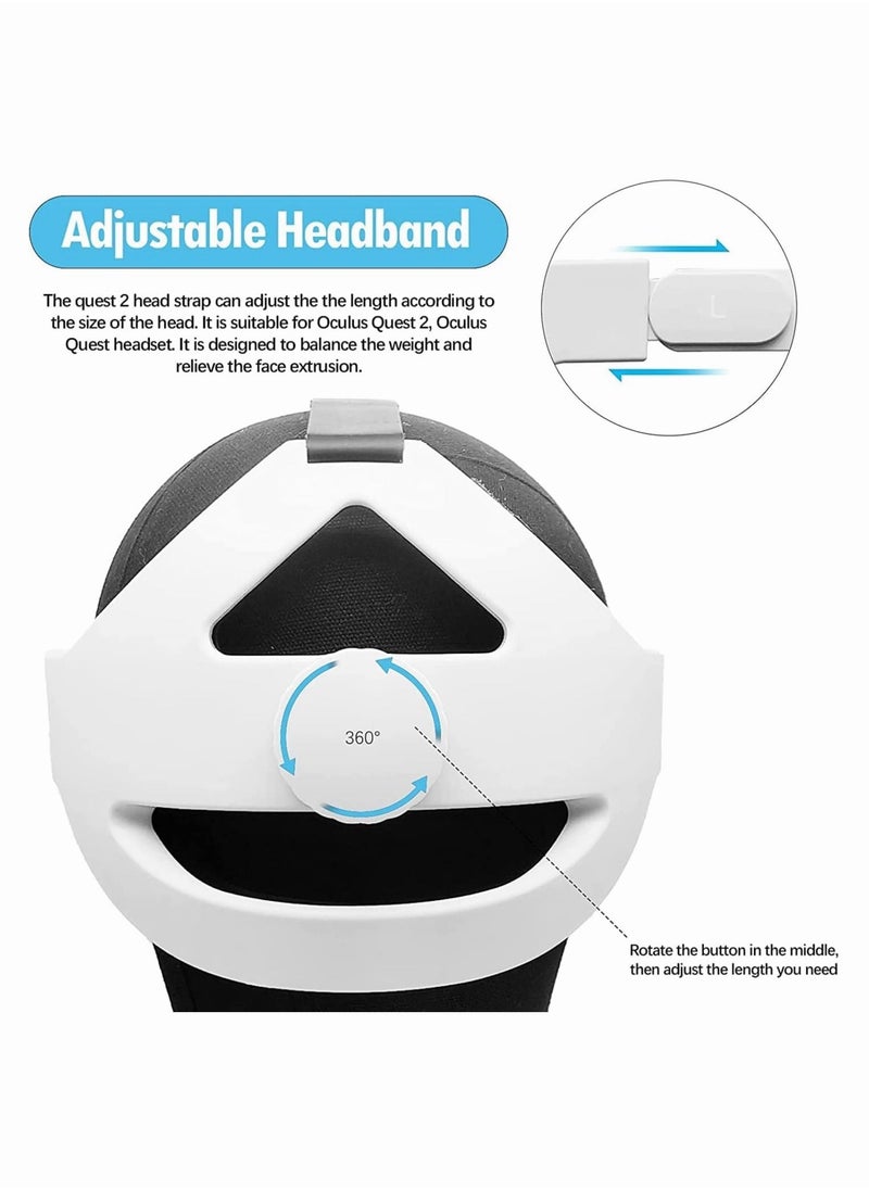 Y&D - VR Headband for Oculus Quest 2 Elite with Cushion Replacement Enhances Support and Reduces Head Pressure in VR, Virtual Reality Headset Accessory - Image 1