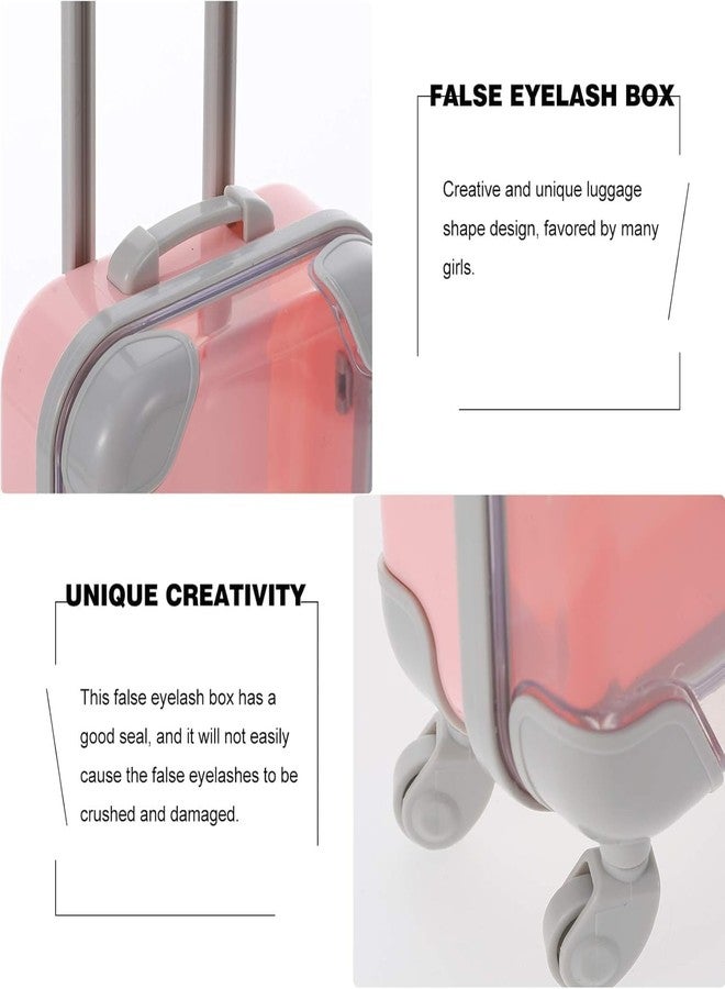 MARMIX Mini Suitcase Eyelash & Candy Box | False Eyelashes Packaging Case | Travel Theme Party Decor | Mini Luggage Lip Gloss, Pencil, Beauty Accessories Organizer | Compact Gift Box (Pack of 1) - Image 5
