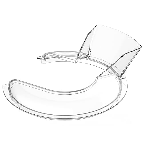 FOCOllK Pouring Shield for KitchenAid 4.5-5QT Mixer Bowl(Stainless Steel, Glass, Ceramic) - Secure Fit Splash Guard for KitchenAid Tilt-Head Stand Mixers and Dishwasher Safe - Image 1