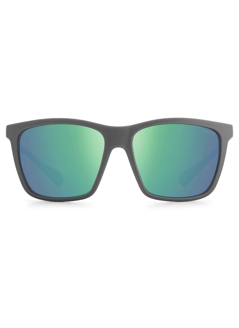 Polaroid - Men Square Sunglasses PLD 2126/S  GRY GREEN 58 - Image 1