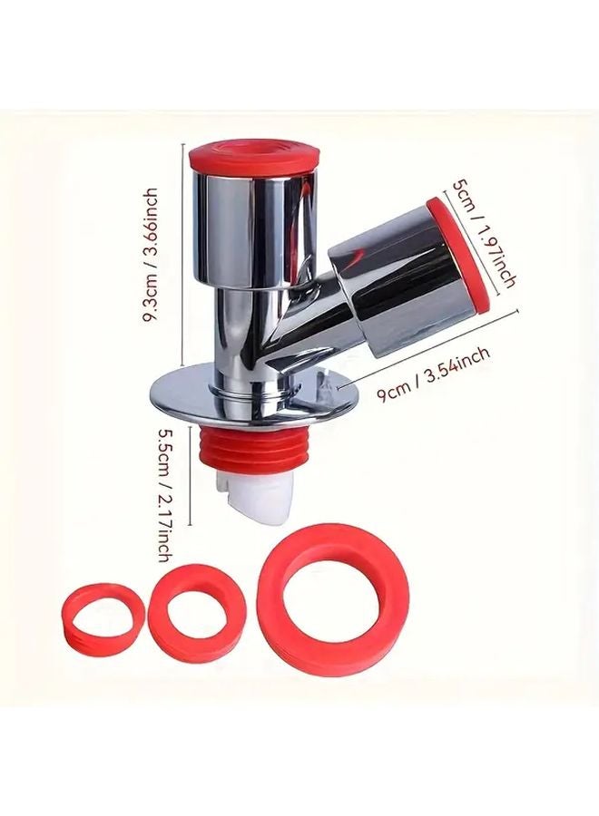 1pc Silvery Washing Machine Floor Drain Tee Connector Three Way Joint For Laundry And Sink Dual Drainage Easy To Install - Image 4