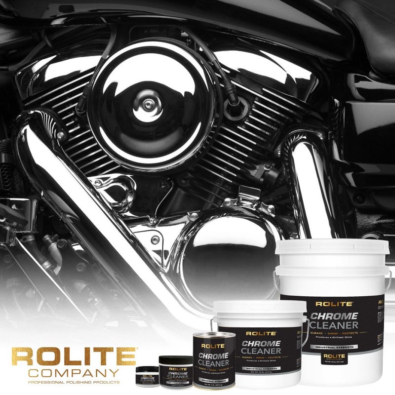 Rolite Chrome Cleaner, 1 lb, for Chrome Plated Surfaces, Heavy-Duty Cleaner for Motorcycles, Automobiles, Boats, RVs, Bumpers, and More, Metal Cleaning and Polishing Solution - Image 1