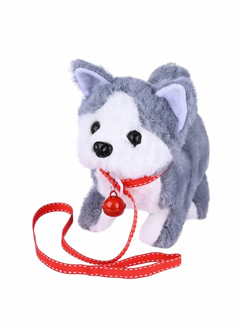 Excefore Plush Interactive Toy Electronic Pet Plush Husky Dog Toy Interactive Pet Dog Plush Husky Dog Toy Can Walking Barking Tail Wagging Stretching Companion Animal for Kids - Image 1