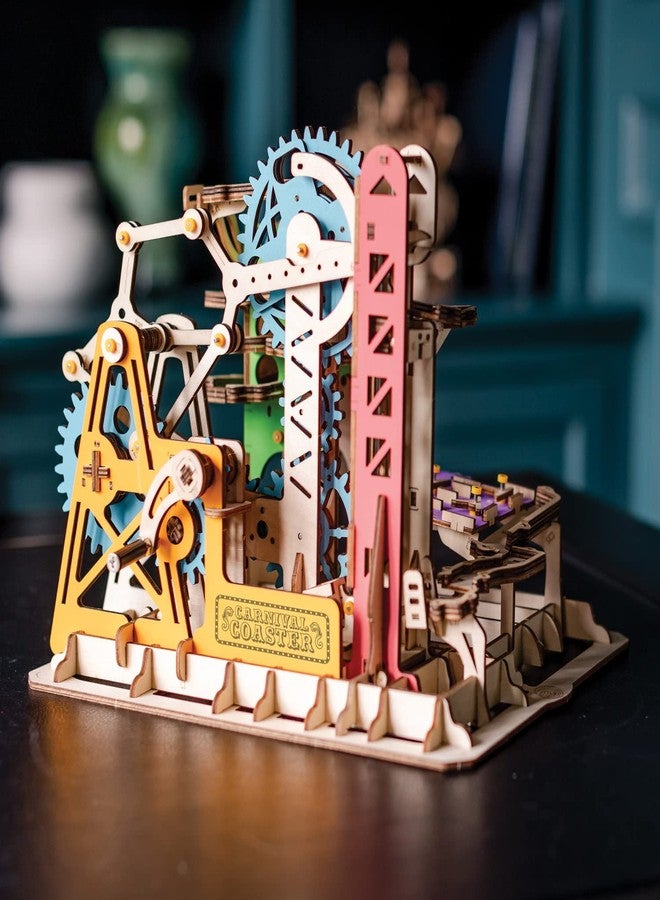 MindWare Gearjits: Carnival Marble Coaster - Wooden Puzzle Marble Run Set for Adults and Kids Ages 12 & Up - Image 4