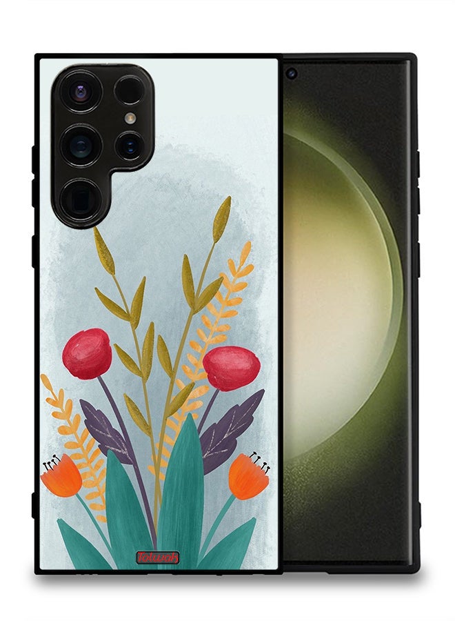 Tolwak Samsung Galaxy S23 Ultra 5G Protective Case Cover Plants Drawing Art - Image 2