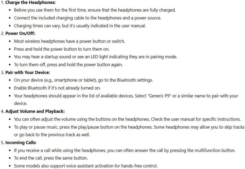 Black Tiger P9 Wireless Bluetooth Headset with Controllers - Image 3