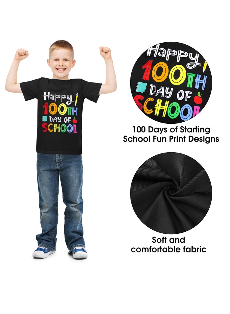 Excefore Kids 100 Days of School Costume for Boys Old Man Costume Grandpa Dress up Accessories Happy 100 Days T-Shirt, 5-6 Year - Image 4