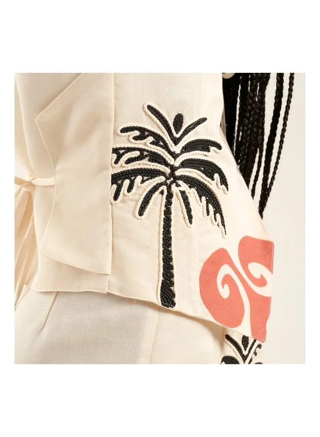 Zsa Zsa Zsu  Marmara Ekru Lyocell Linen Vest for Women | Best Price UAE