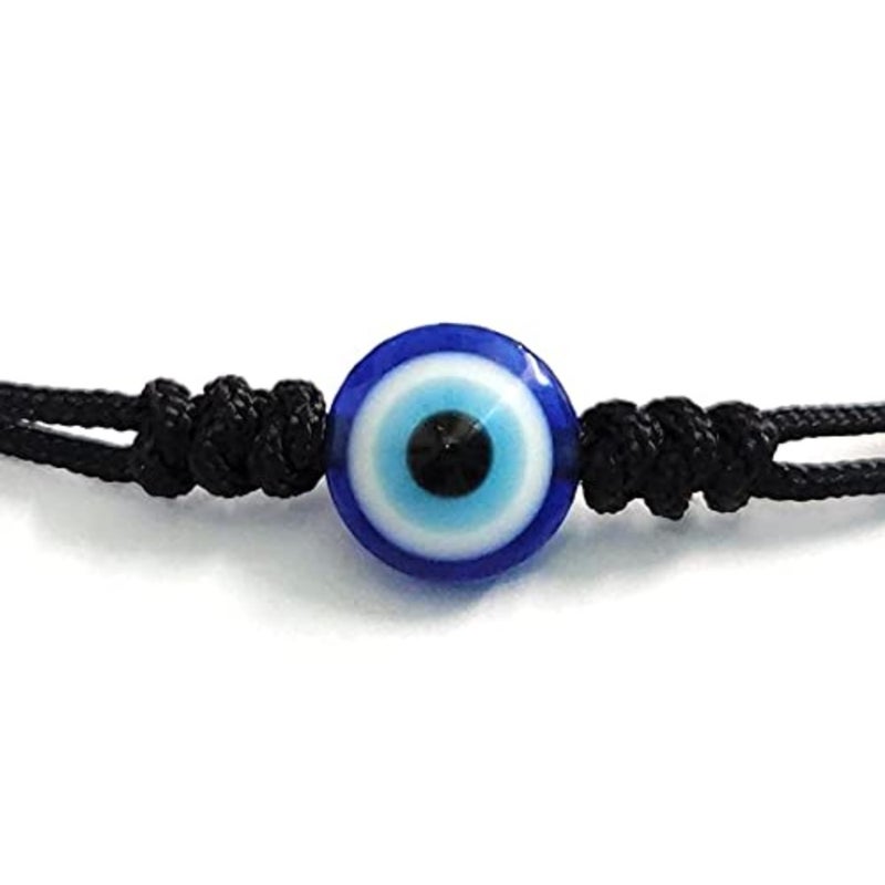 HANDMADE Evil Eye NAZAR DHAGA BRACELET ADJUSTABLE BRACELET FRIENDSHIP BAND FOR WOMEN MEN Nazar Bracelets 2 piece AT GIRLS BRCT 005,black - Image 4
