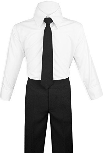 Black n Bianco Boys Suit with Tie for Toddlers and Infants. (Medium 9-12 Months, Black) - Image 3