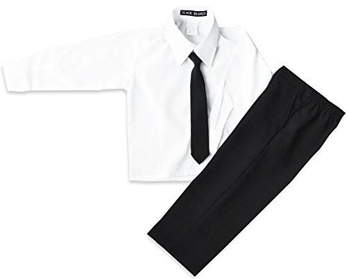 Black n Bianco Boys Suit with Tie for Toddlers and Infants. (Medium 9-12 Months, Black) - Image 5
