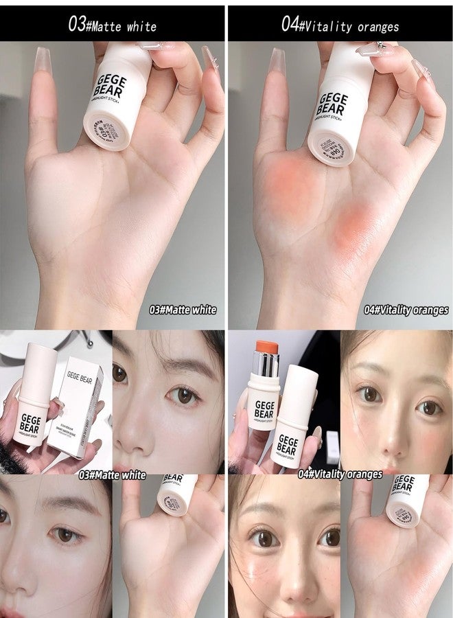 Gege Bear Smart Water Sensory High Light Stick | Makeup Highlighter for Women | Aesthetic Highlighters Pastel Collection | Long-Lasting Glow | Moisturizer Formula for Teen Girls Women Skin | Cute Pastel Color Shades Set (02# Champagne, 3.8g) - Image 4