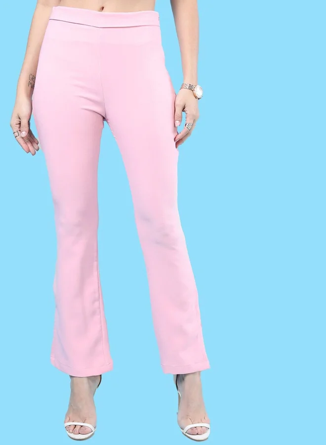 Freehand Freehand Women Pink Tapered Fit Solid Pants