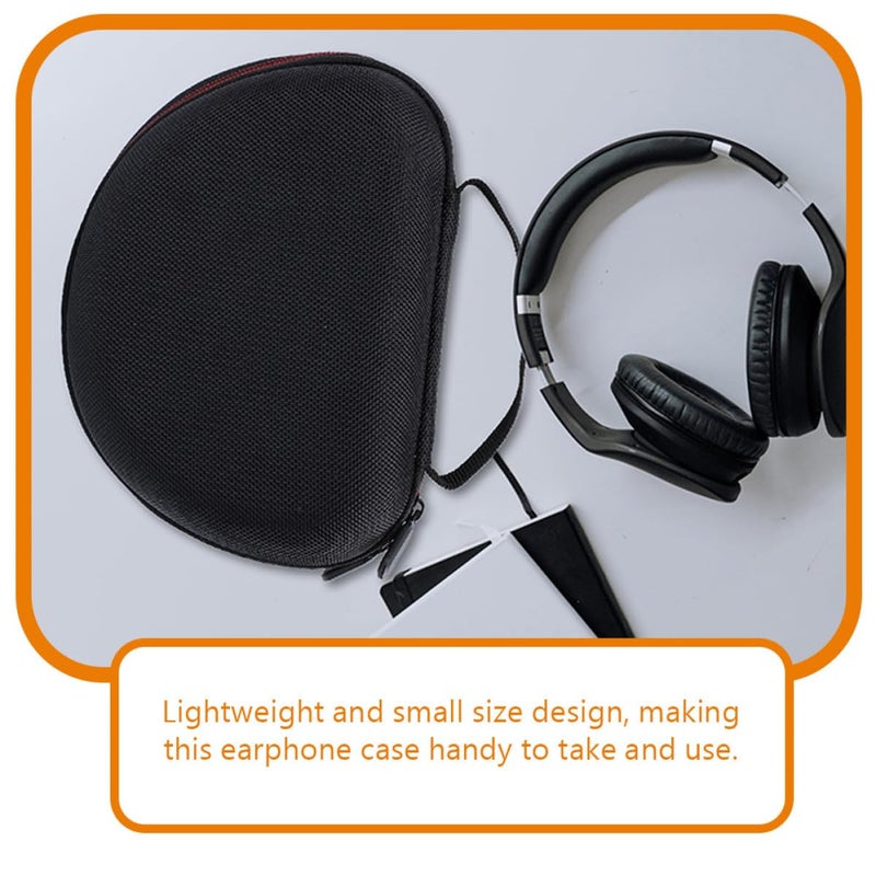 Hard Shell Travel Case For T450BT 500BT Headphones Zipper Protective Carrying Bag Black - Image 4