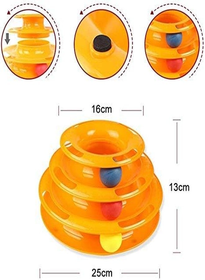 Pet Believe Plastic Tower of Tracks Cat Toy with Balls Pet Amusement Interactive Board Game Toys for kids(Colour May Vary),pack of 1 - Image 3