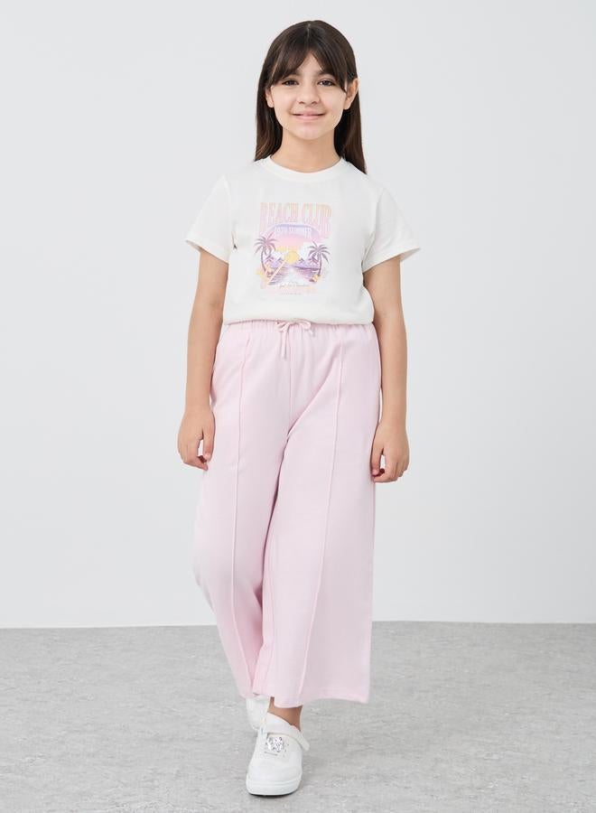 Styli Styli Solid Wide Leg Pants with Pintuck Detail  - Image 2