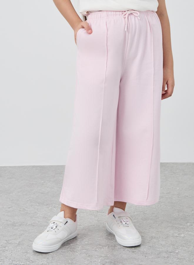 Styli Styli Solid Wide Leg Pants with Pintuck Detail  - Image 5
