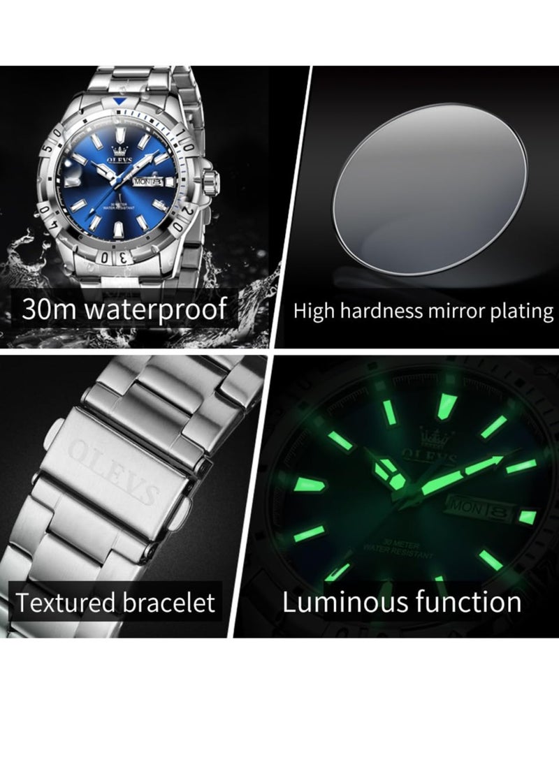 أوليفز ساعات رجالية كوارتز ستانلس ستيل مقاومة للماء 5560 - Image 5