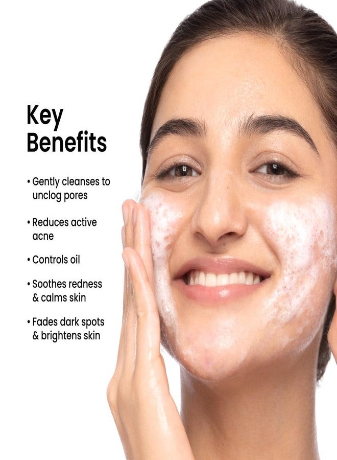 Foxtale Oil and Acne Control Face Wash | 2% Salicylic Acid + Niacinamide + Cica + Hyaluronic Acid | Fights Acne, Fades Marks, Controls Oil, Soothes Skin | Non-Drying Cleanser for Oily Skin - Image 3