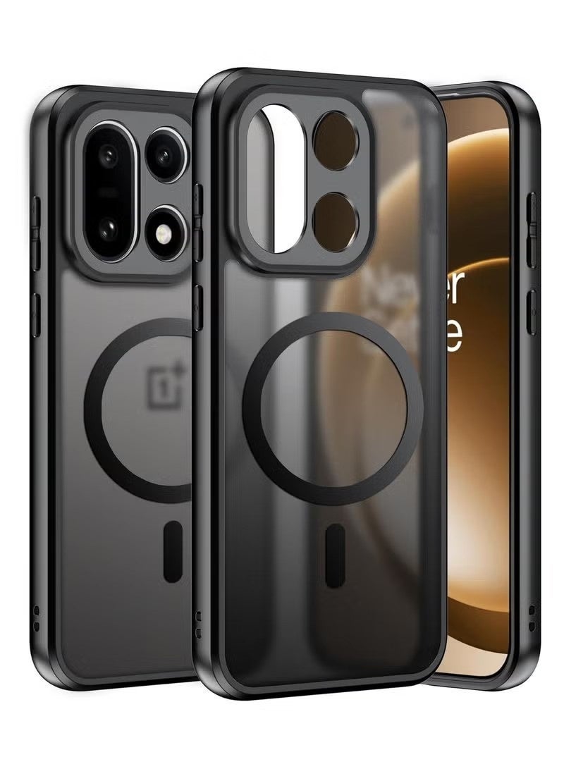 جراب مغناطيسي لهاتف OnePlus 15 5G، غطاء خلفي شفاف غير لامع، غطاء حماية رفيع للهاتف - Image 1