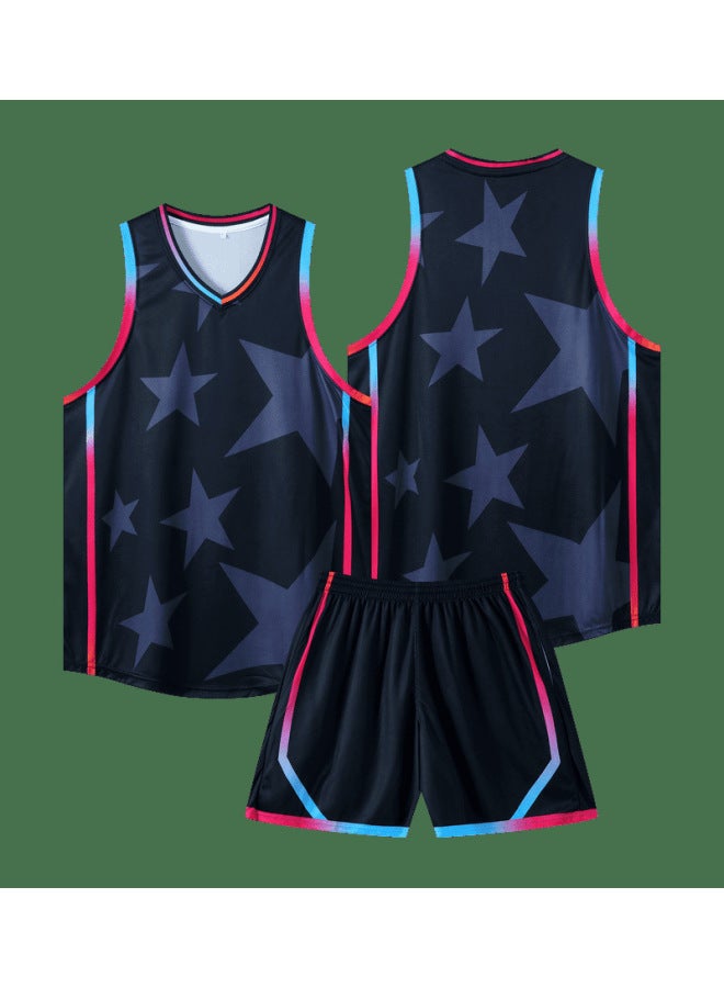 Basketball Uniform Set For Boys And Girls, Summer Quick-drying Breathable American-style Training And Compeion Jerseys, Customizable Team Uniforms With Printed Text