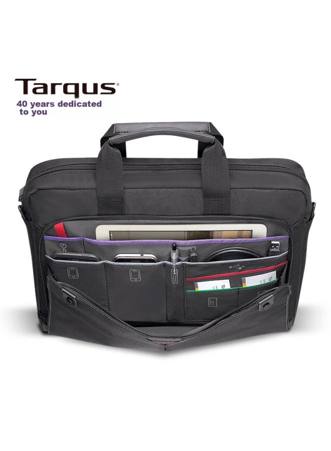 Targus Laptop Bag, 15.6-inch Business Lightweight Briefcase, Handbag, Single Shoulder Bag, Black, 515 - Image 2