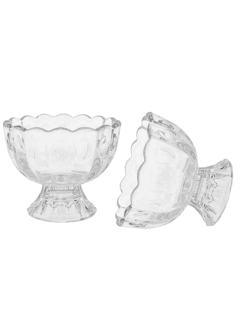 AL-GANNAS 12-Piece 160ml Crystal Glass Dessert Cups with Base | Elegant Serving Bowls for Ice Cream, Pudding & Sweets - Image 5