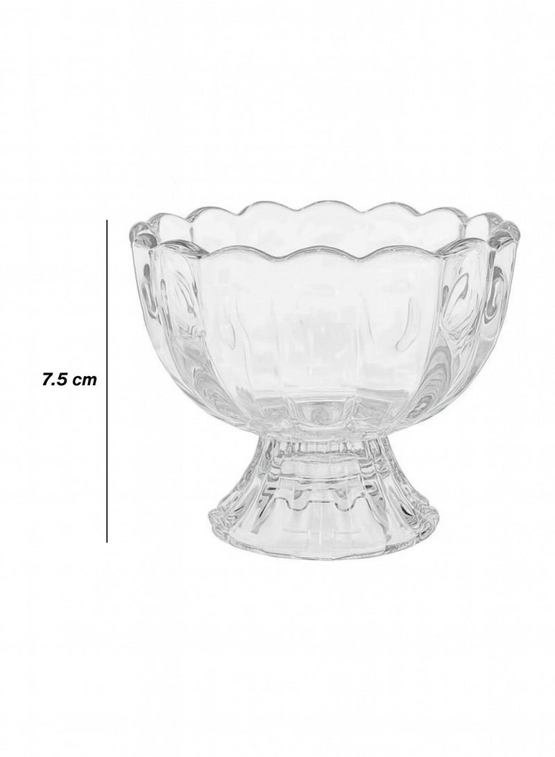 AL-GANNAS 12-Piece 160ml Crystal Glass Dessert Cups with Base | Elegant Serving Bowls for Ice Cream, Pudding & Sweets - Image 4