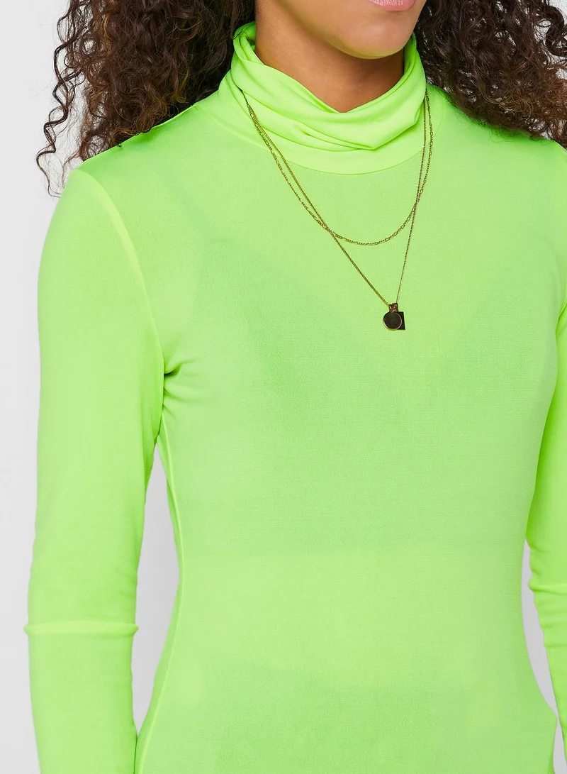 Ginger High Neck Neon Top