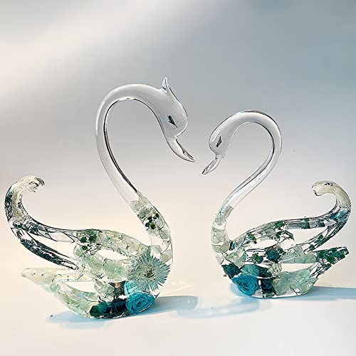 ESEDAGE 2 Pack Swan Molds Swan Resin Mold - Resin Casting Silicone Molds for Home Decor & Candle Making Wave Spiral Mold - Image 4