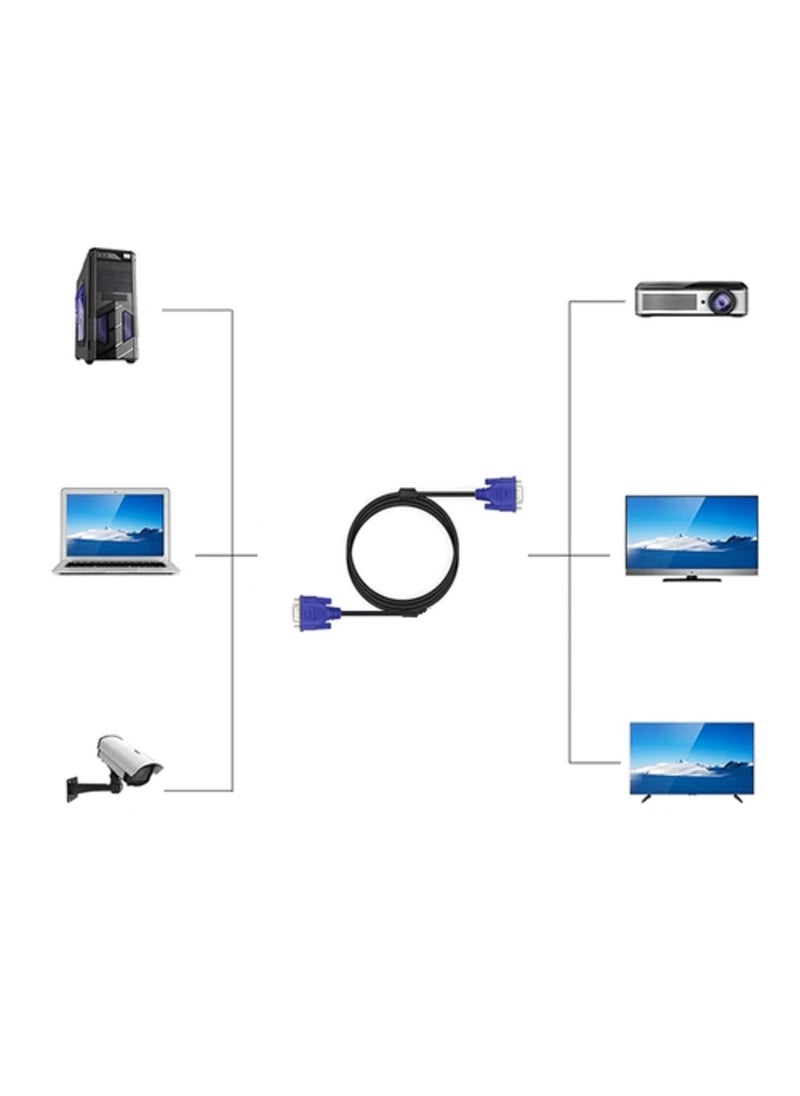 Generic - VGA to VGA Monitor Cable HD15 Male to Male for TV Computer Projector (5 M) - Image 1