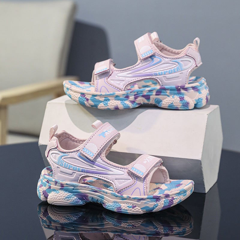 Boys Sandals Summer Children'S Open-Toe Non-Slip Sports Sandals Handsome Boys Beach Shoes Big Kids - Image 4