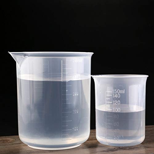 WKM Measuring Cup Labs Graduated Beakers 50ml 150ml 250ml 500ml (Transparent, Set of 4) - Image 2