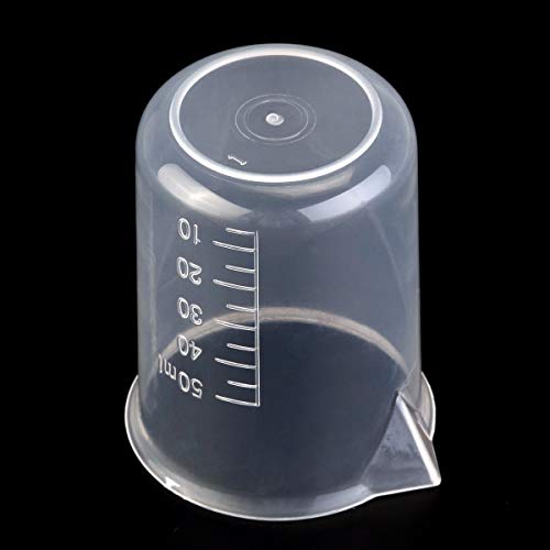 WKM Measuring Cup Labs Graduated Beakers 50ml 150ml 250ml 500ml (Transparent, Set of 4) - Image 3