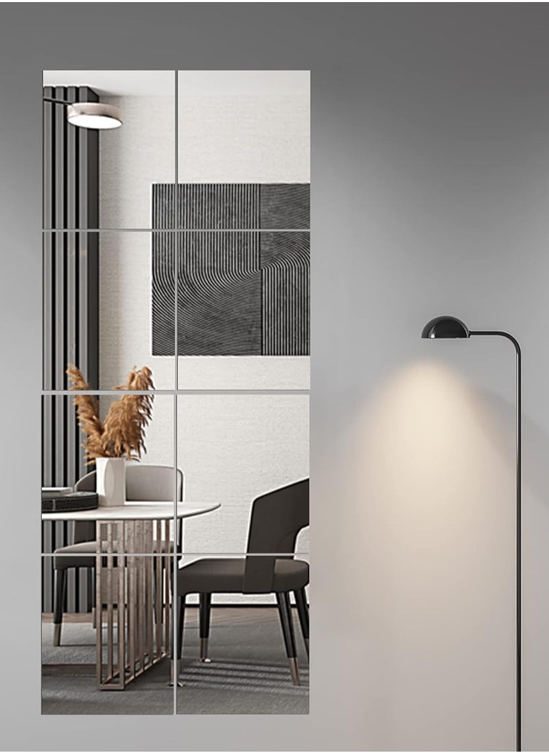 Generic Full Length Mirror Full Body Mirror Self-Adhesive High-Definition Mirrors That Wall or Door Mount Dressing Mirror Makeup Mirror, Suitable for Living Room Bedroom Dormitory （8psc*22*22CM）  - Image 5