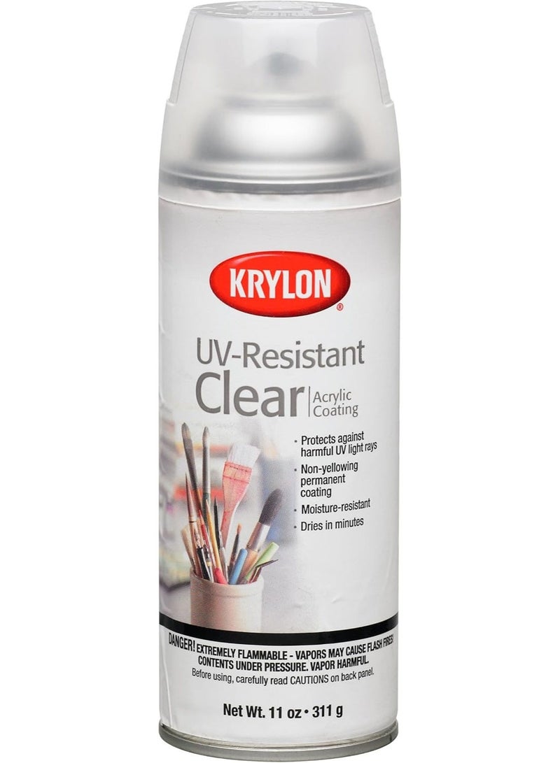 KRYLON بخاخ كرايلون K01305 من سلسلة المعرض للفنانين والطلاءات الشفافة، 11 أونصة، لامع شفاف مقاوم للأشعة فوق البنفسجية - Image 1