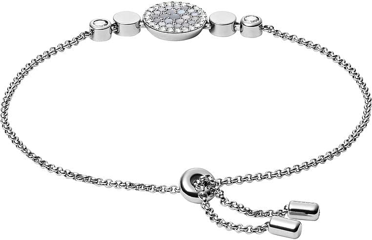 فوسيل سوار فوسيل للنساء من الفولاذ المقاوم للصدأ، JF03223040، فضي - Image 2