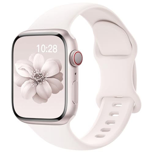 SuperNaNa Sport Silicone Band Compatible with Apple Watch Bands 40mm 38mm 41mm 44mm 45mm 42mm 49mm Women MenSoft Wristband Waterproof Replacement Sport Strap for iWatch Bands Series 9 8 7 6 5 4 3 2 1 SE Ultra - Image 1